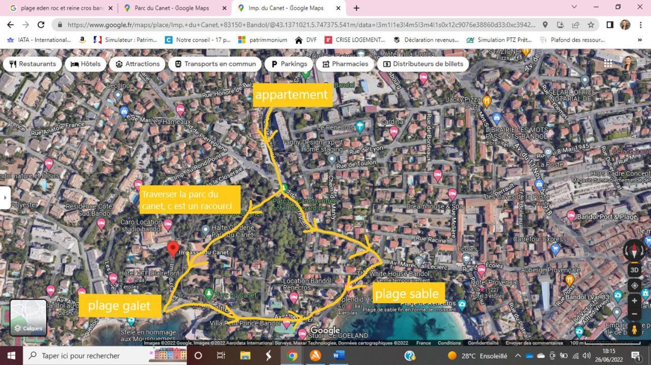 T2 30 M2 Avec Jardin Proche Des Plages Bandol Exterior foto